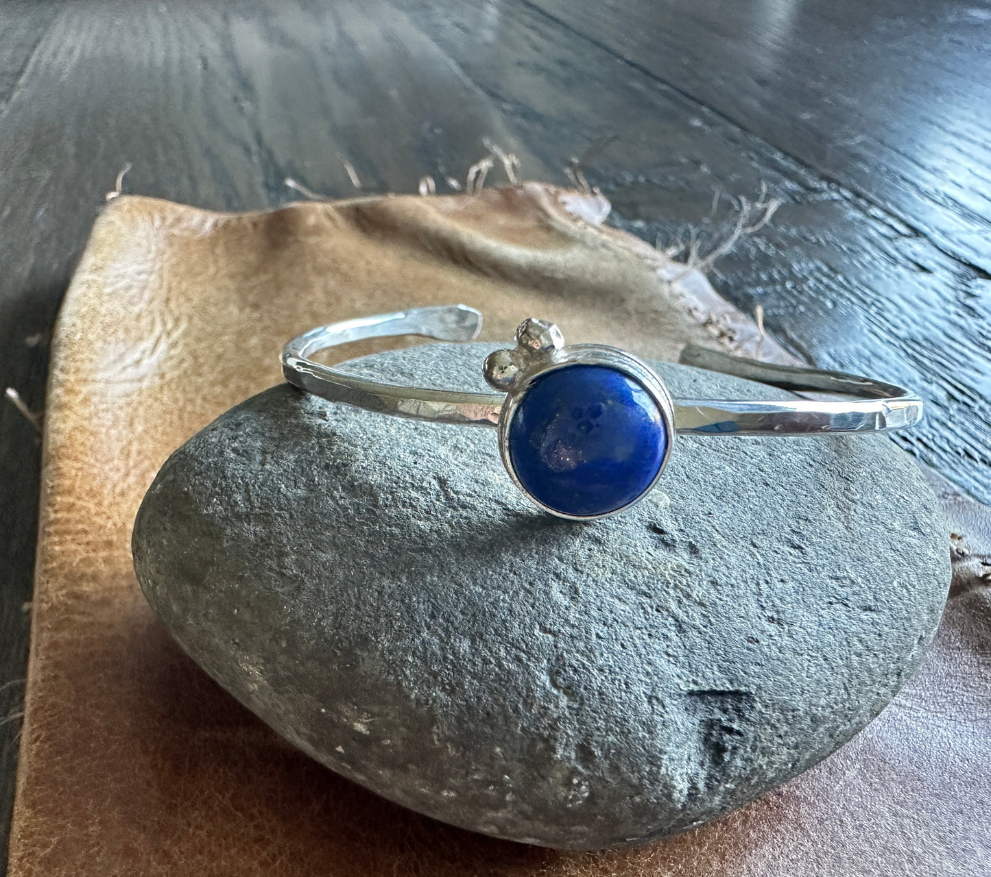 Sterling Silver Lapis Cuff Bracelet