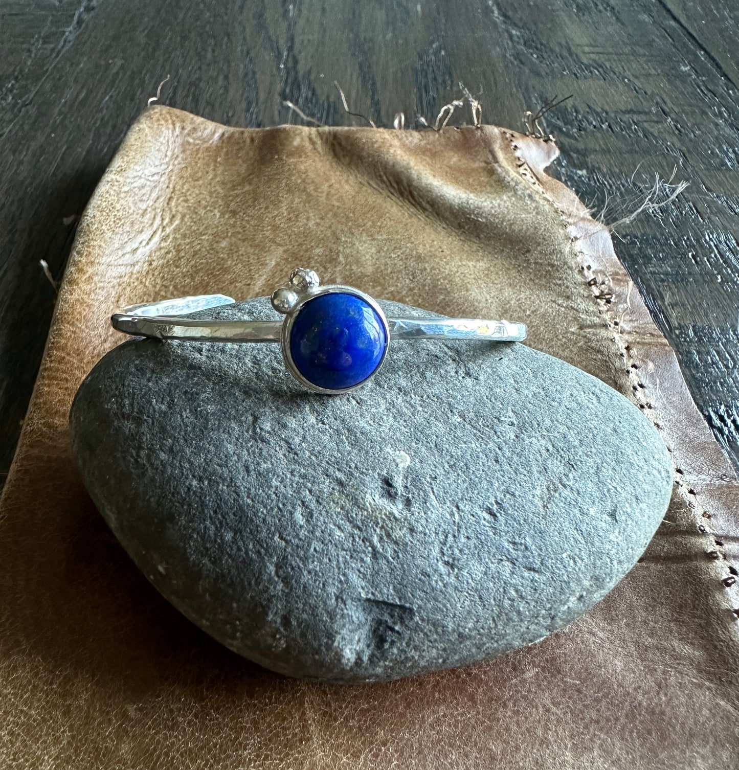 Sterling Silver Lapis Cuff Bracelet