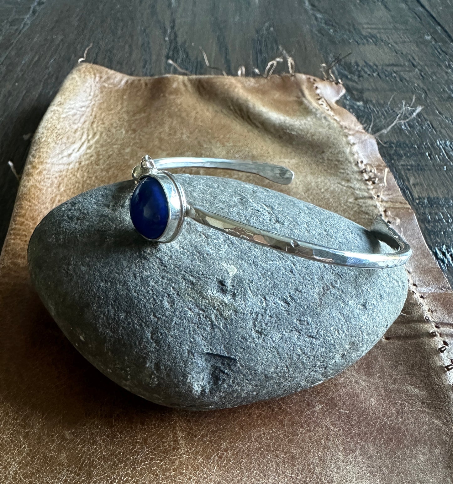 Sterling Silver Lapis Cuff Bracelet