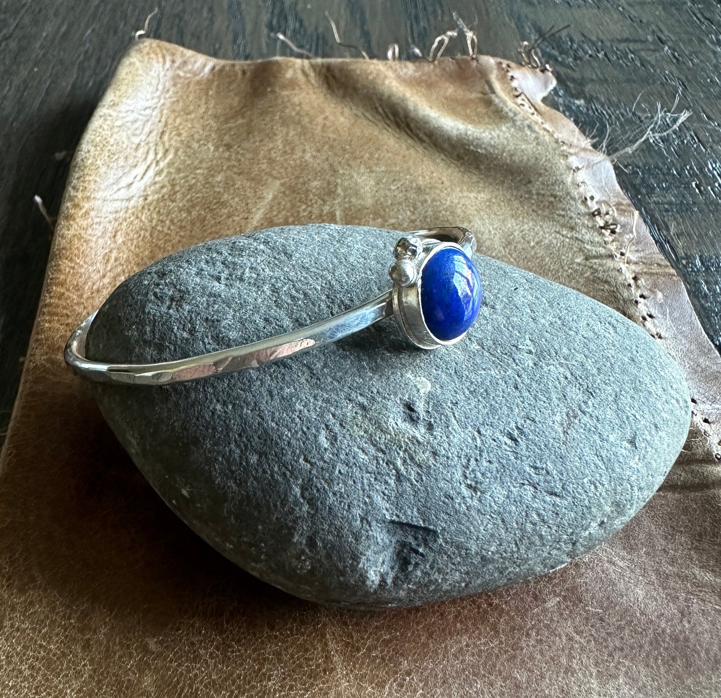 Sterling Silver Lapis Cuff Bracelet