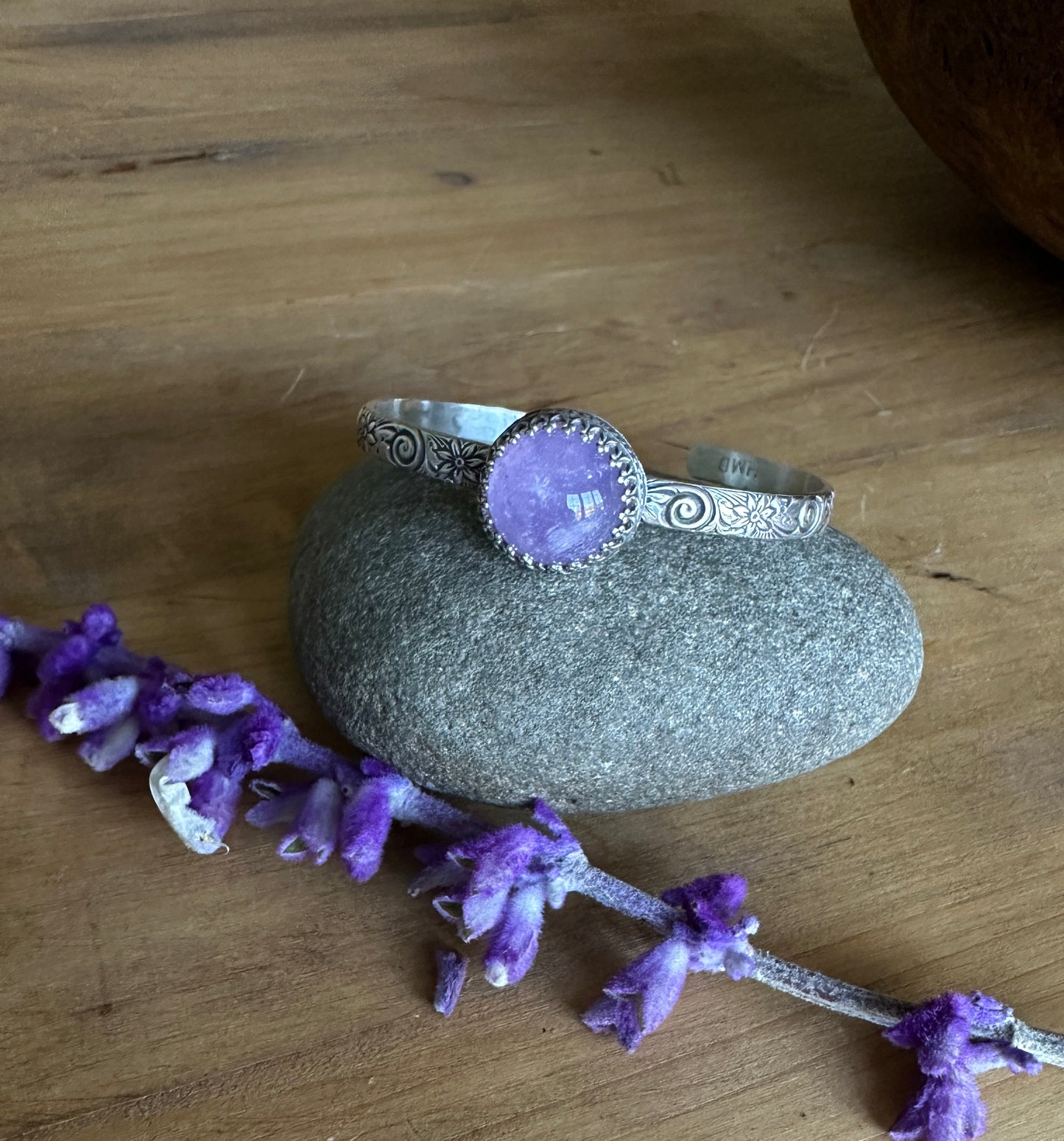 Crowned Amethyst Cuff Bracelet