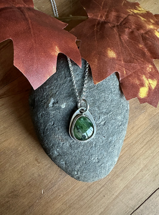 Chrome Diopside Pendant Necklace