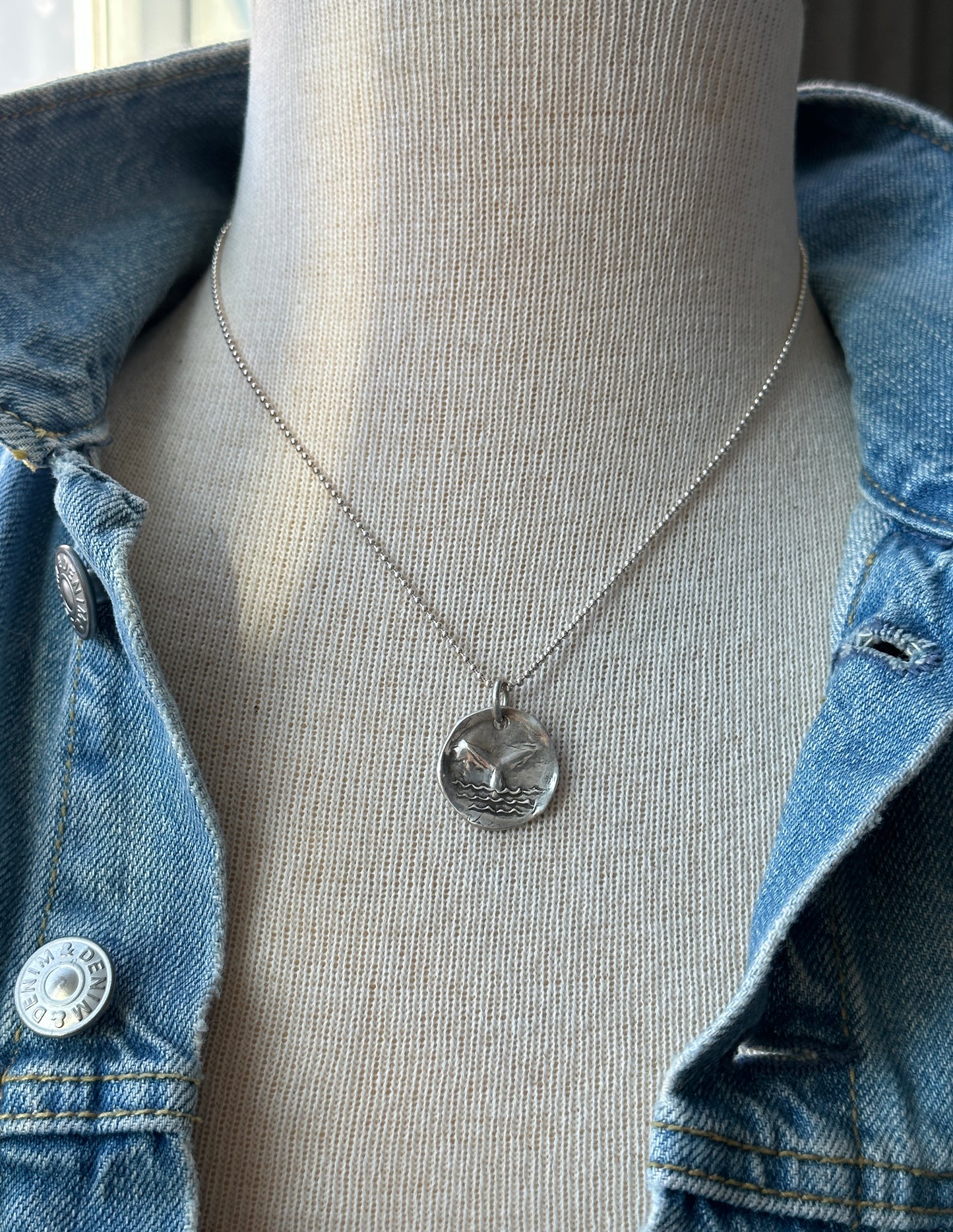 Whale Tail Wax Seal Necklace