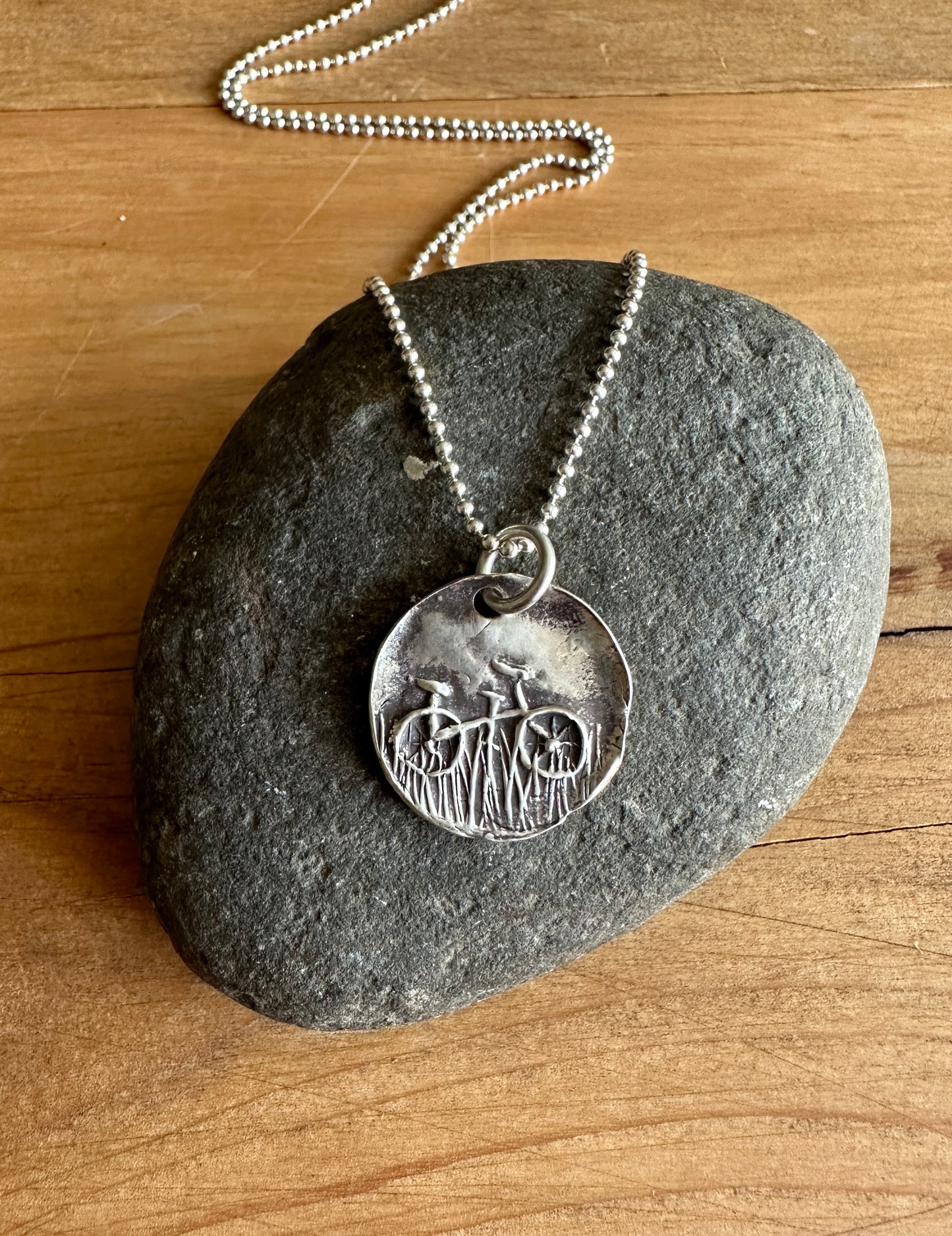 Beach Bike Wax Seal Necklace