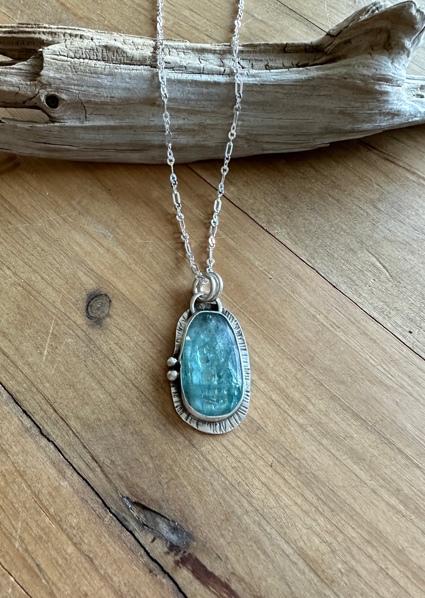 Aqua Kyanite Necklace