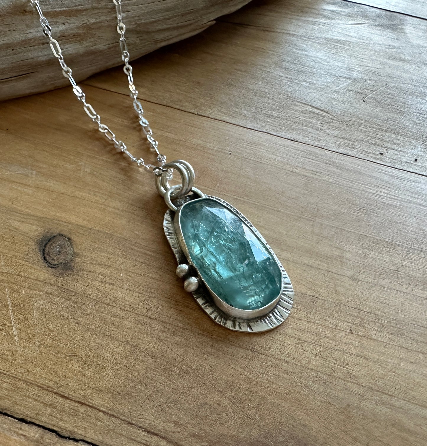 Aqua Kyanite Necklace