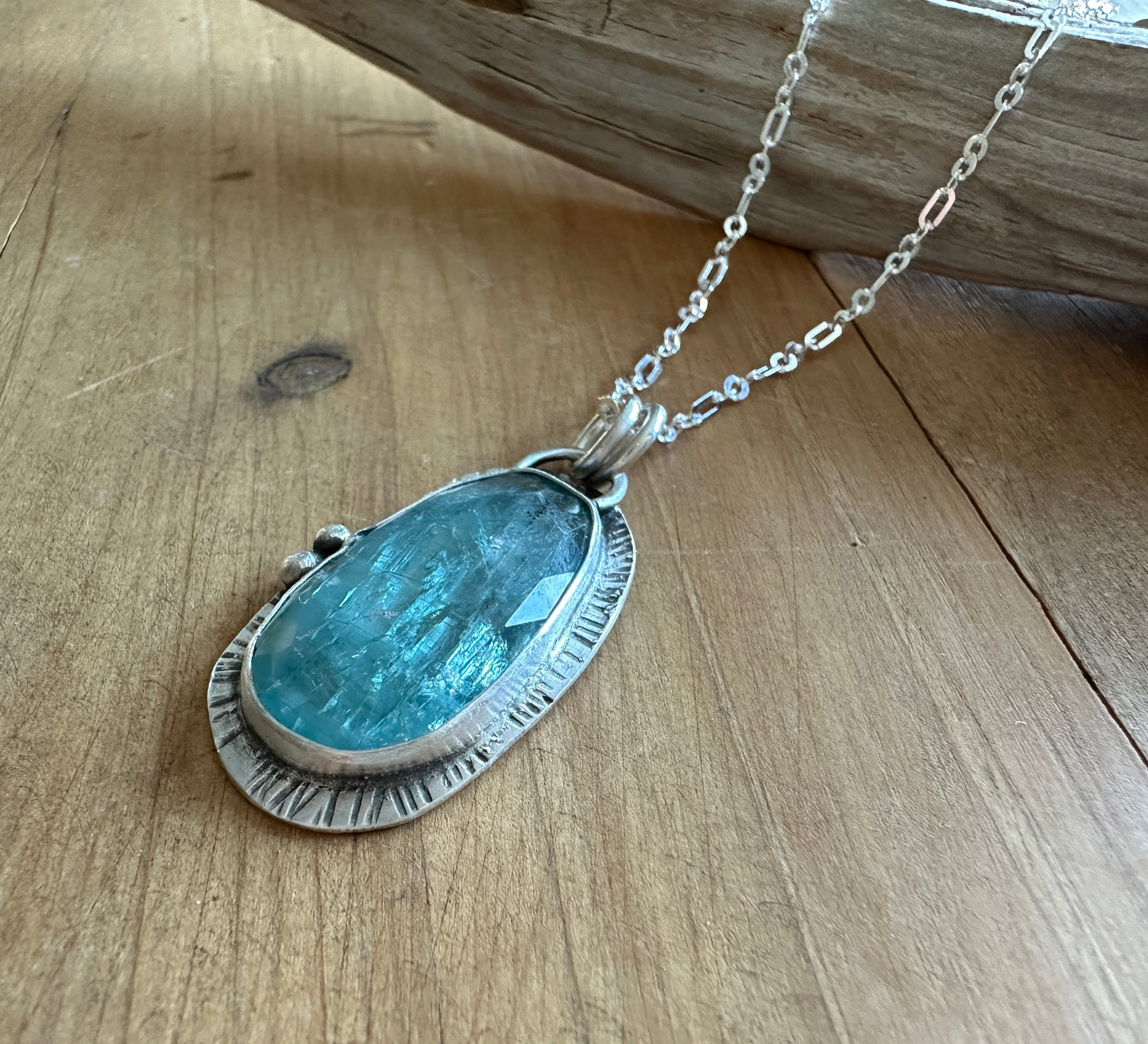 Aqua Kyanite Necklace