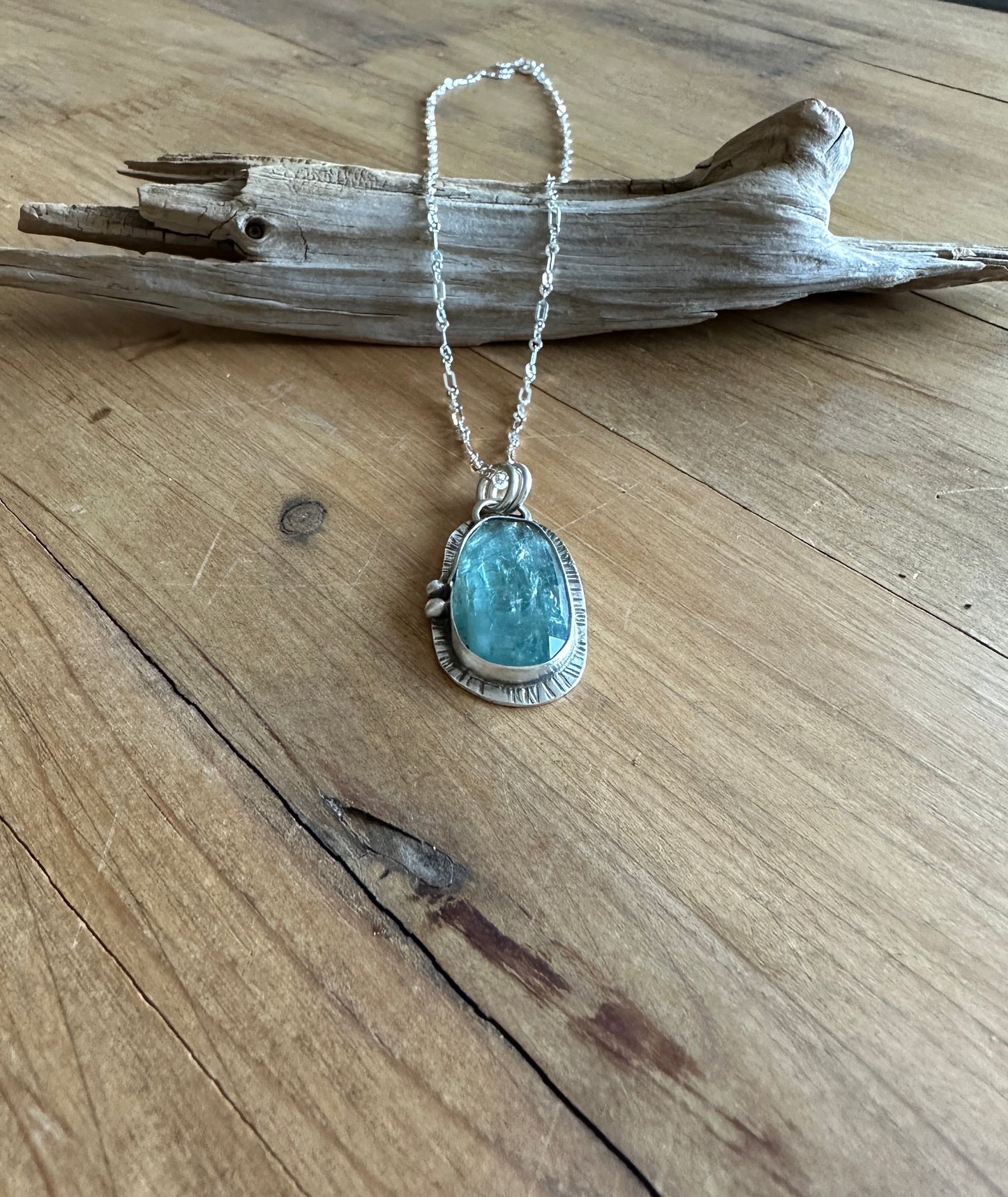 Aqua Kyanite Necklace