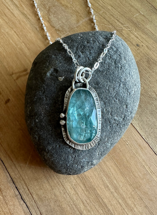 Aqua Kyanite Necklace