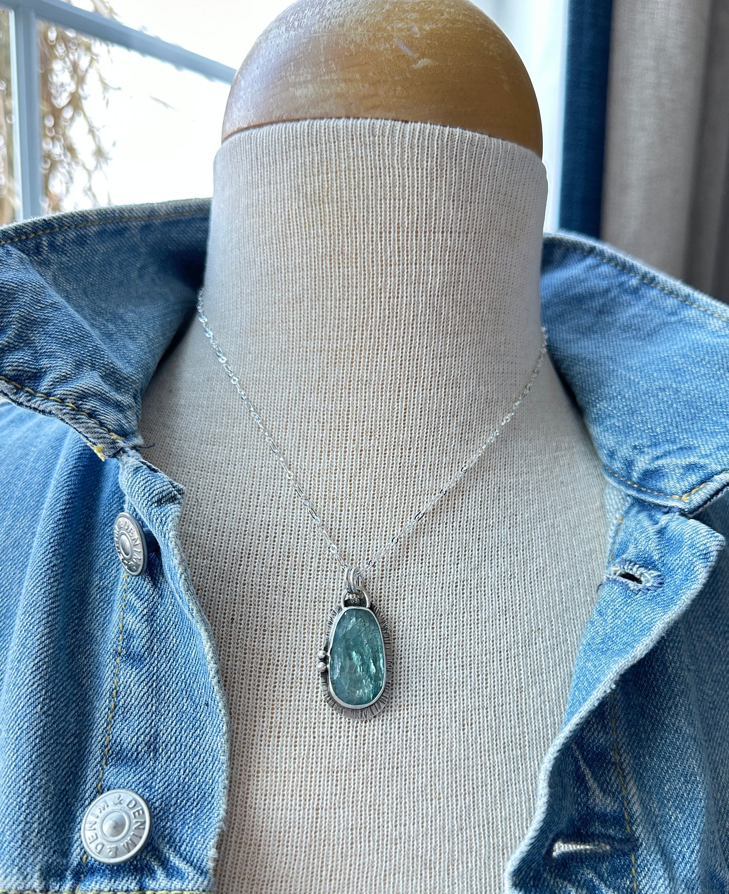 Aqua Kyanite Necklace