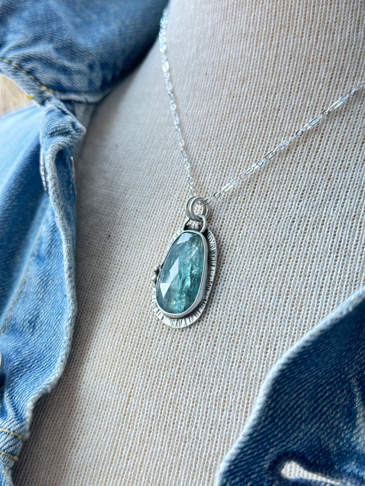 Aqua Kyanite Necklace