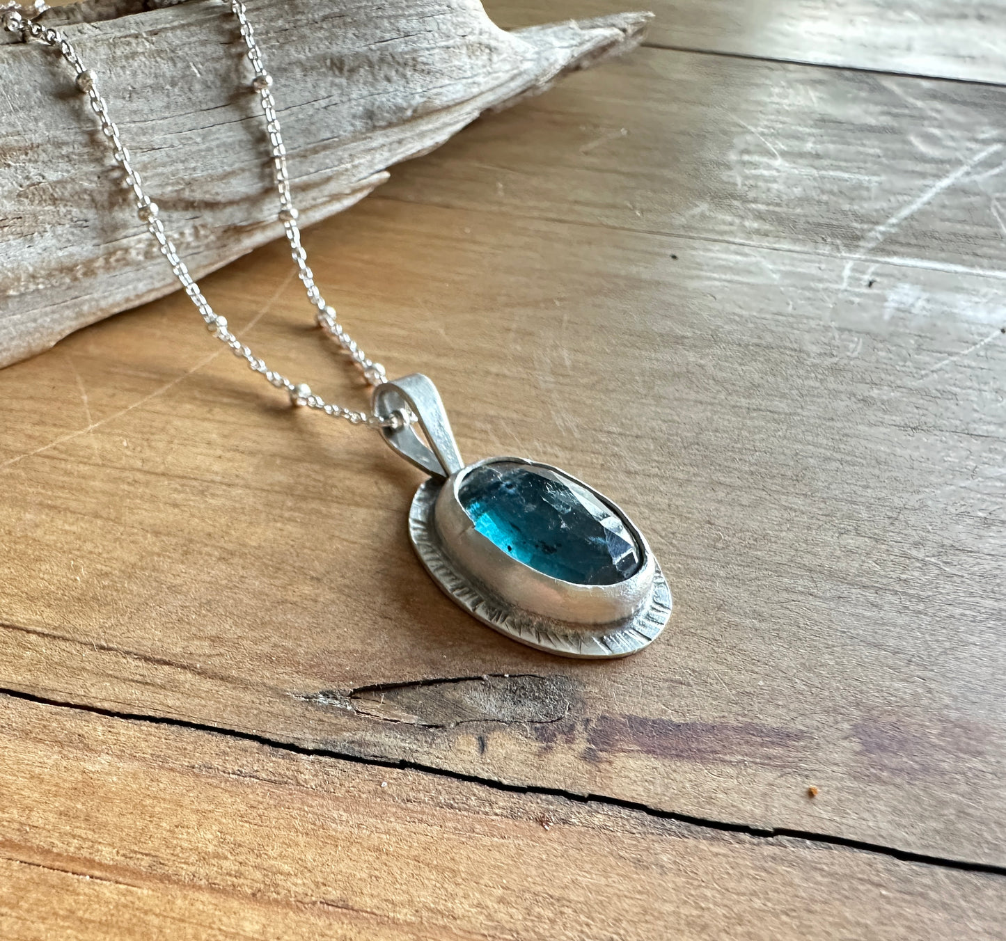 Teal Kyanite Necklace