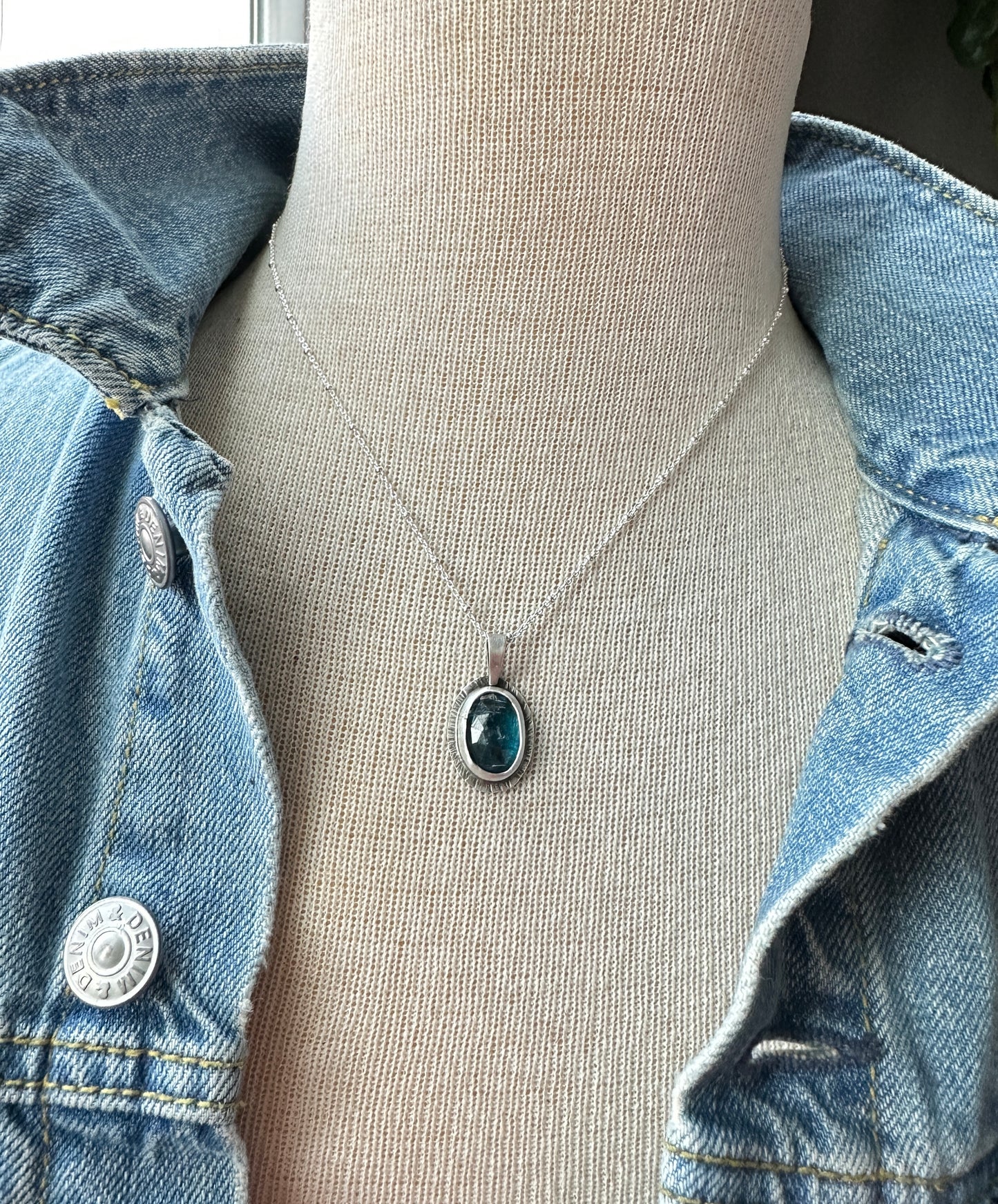 Teal Kyanite Necklace