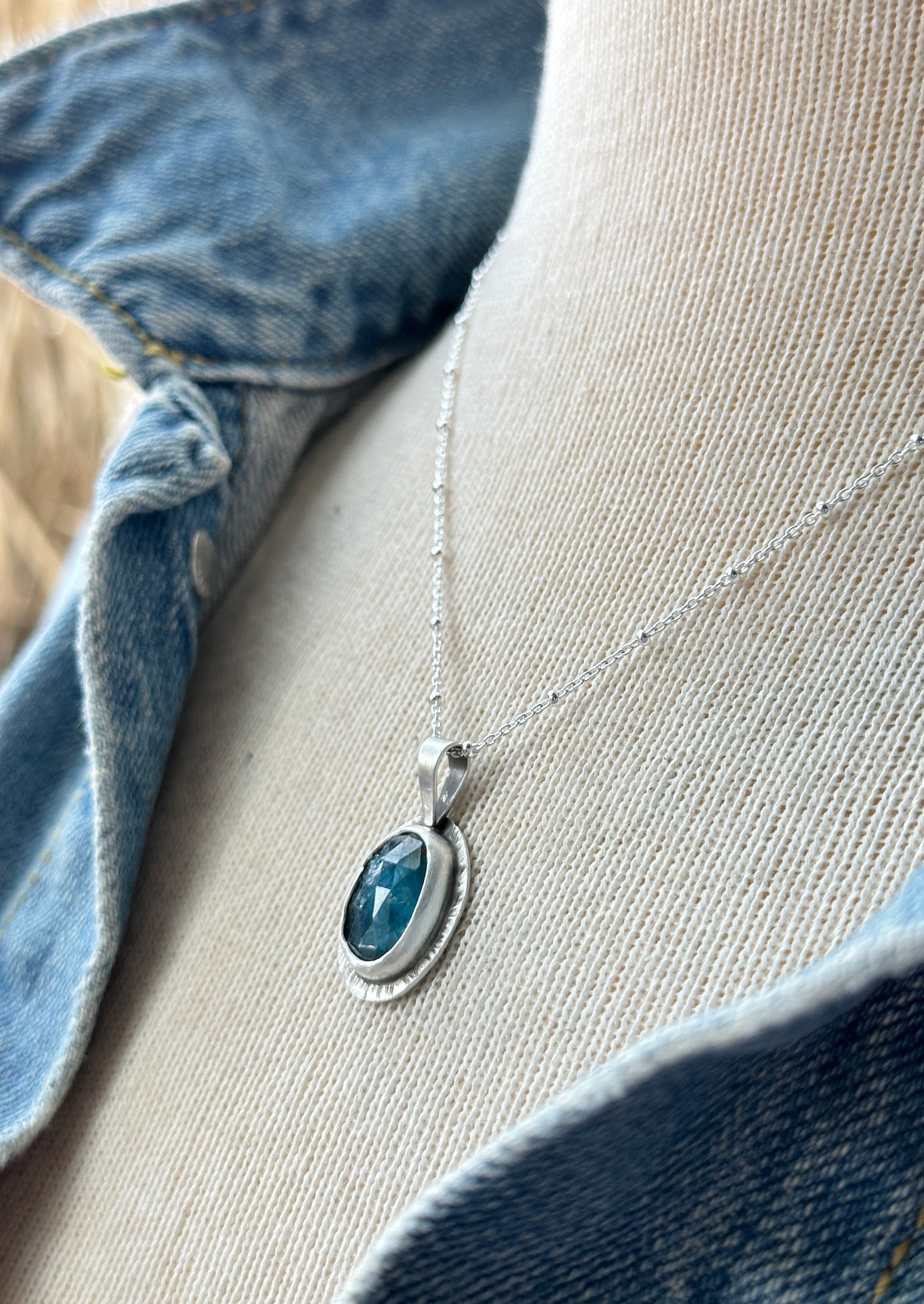 Teal Kyanite Necklace