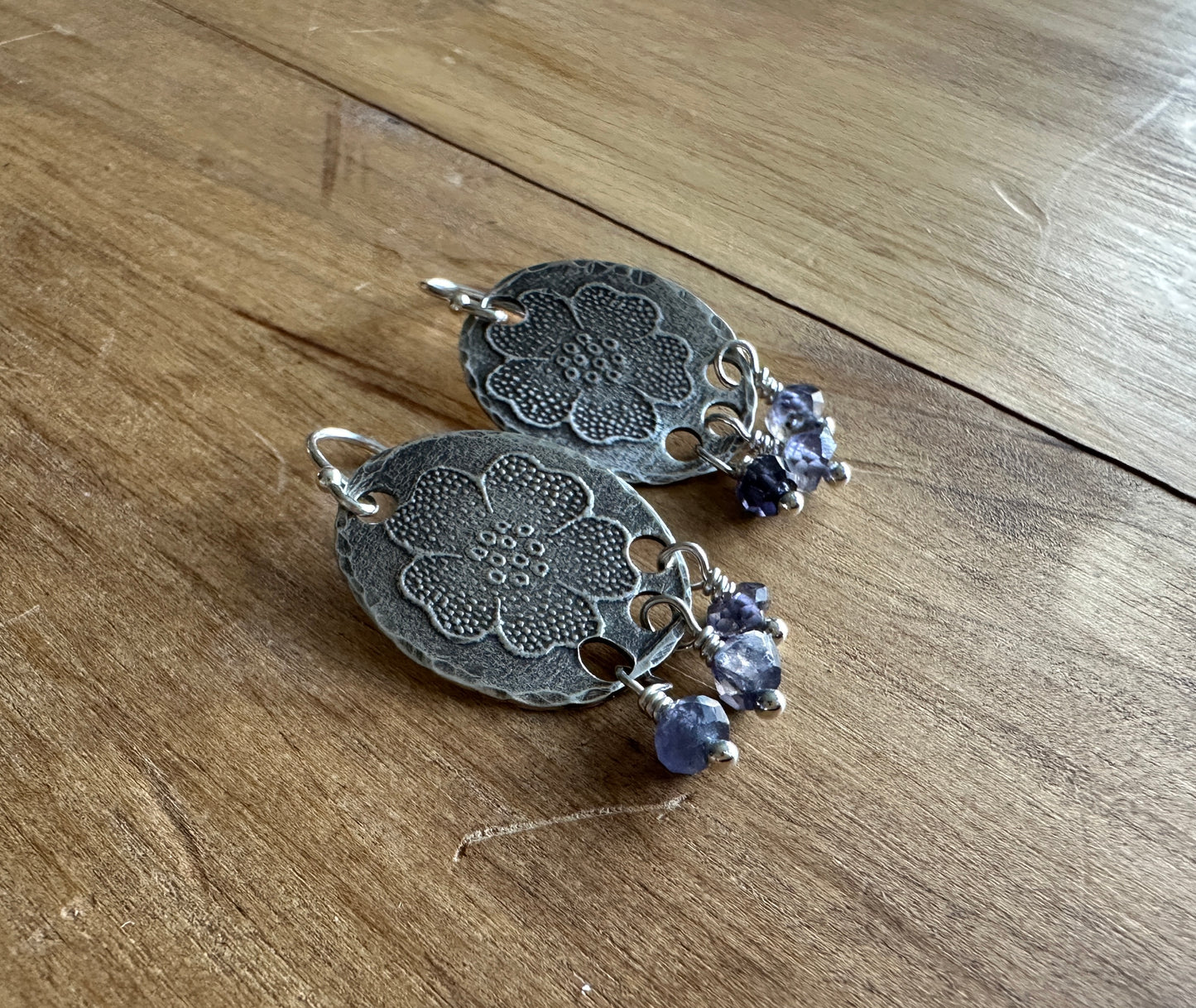 Floral Tanzanite Earrings