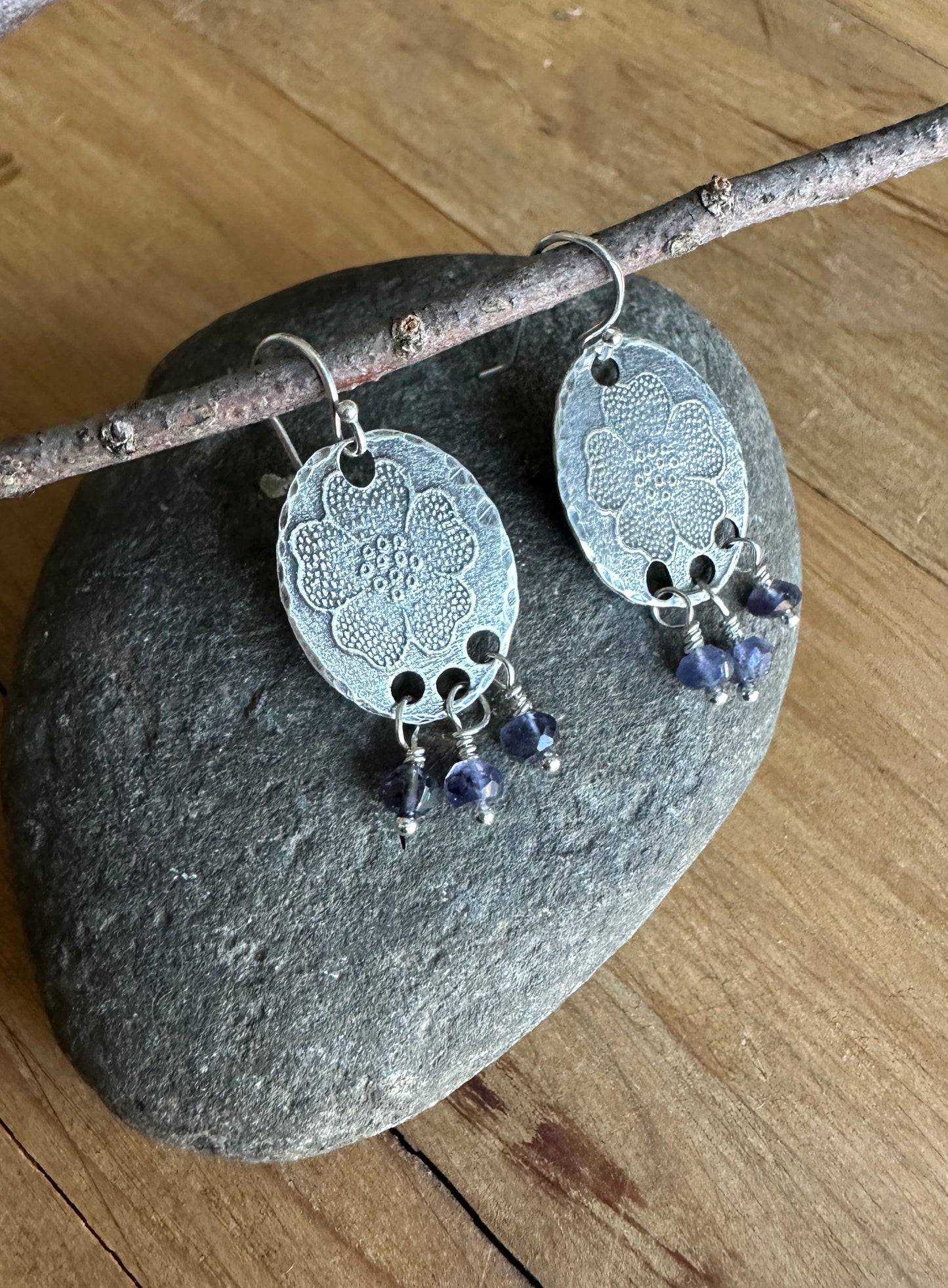 Floral Tanzanite Earrings