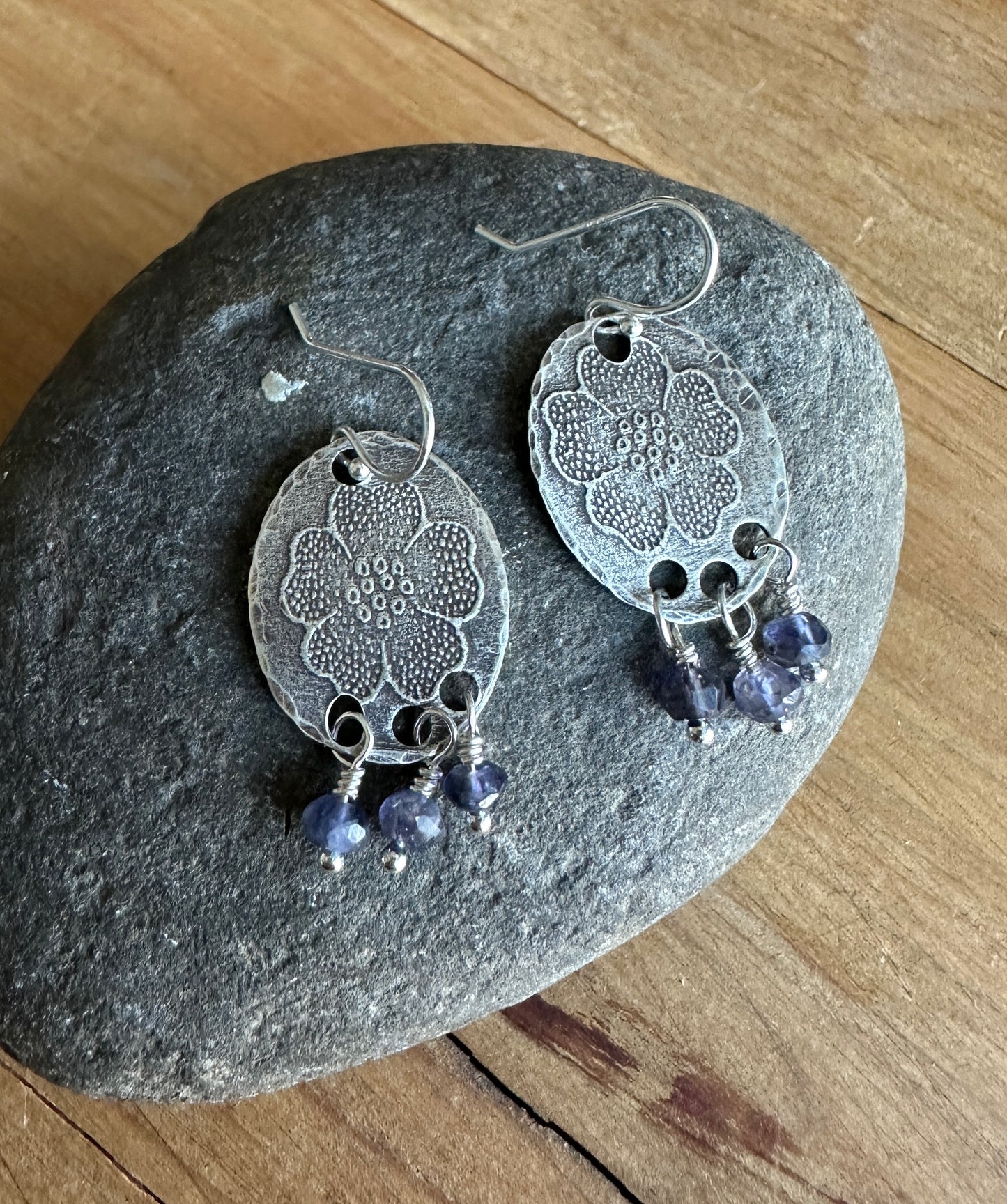 Floral Tanzanite Earrings