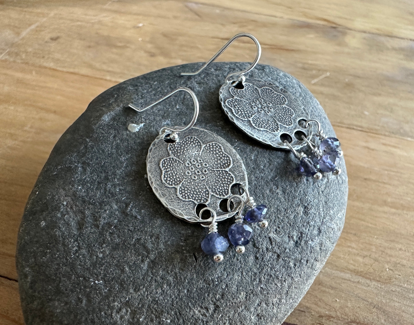 Floral Tanzanite Earrings