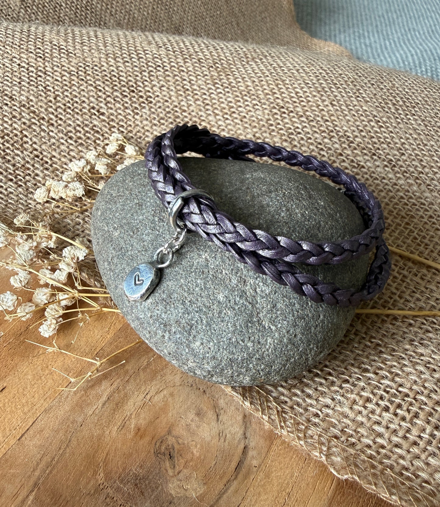Braided Leather Wrap Bracelet