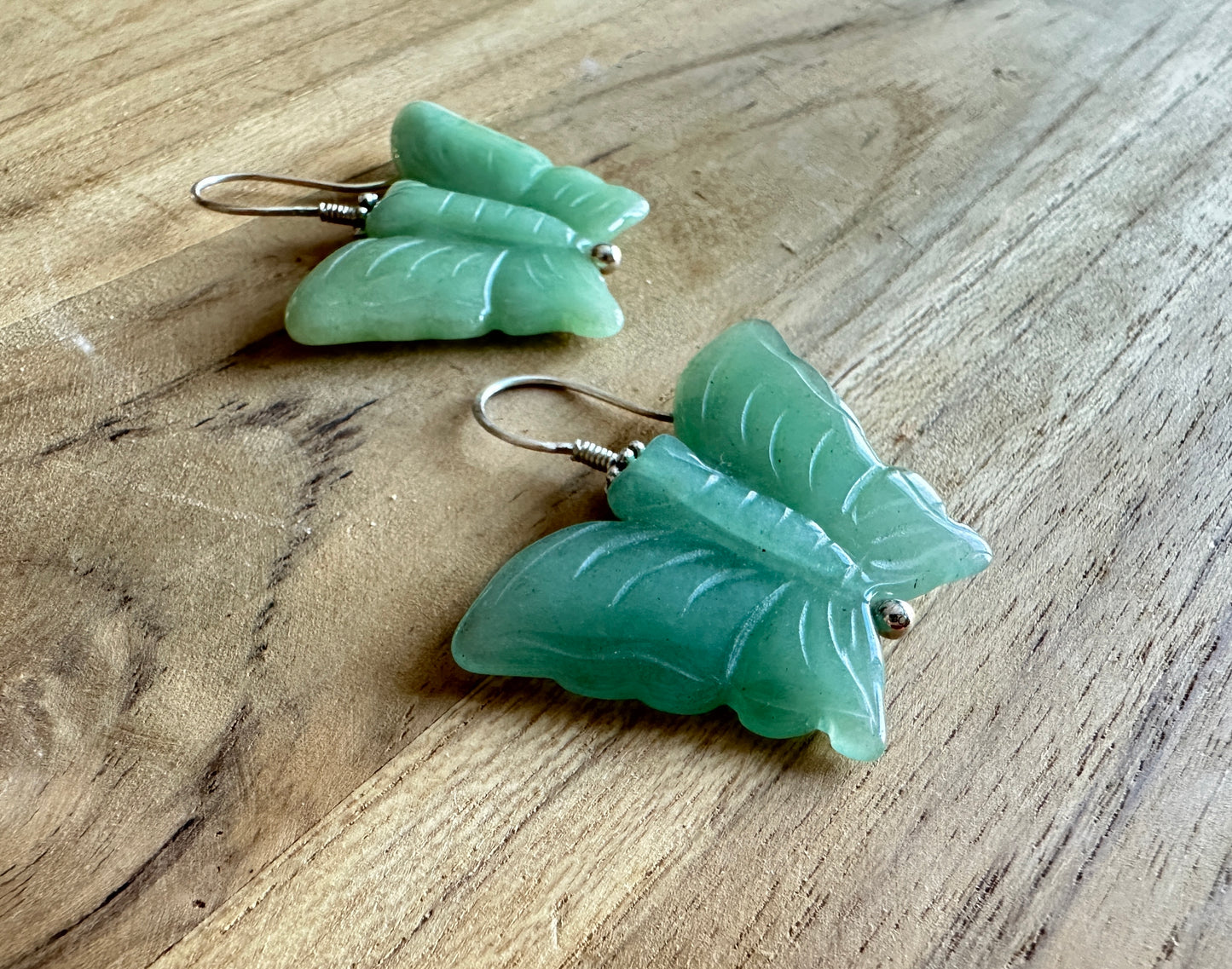 Green Aventurine Butterfly Earrings