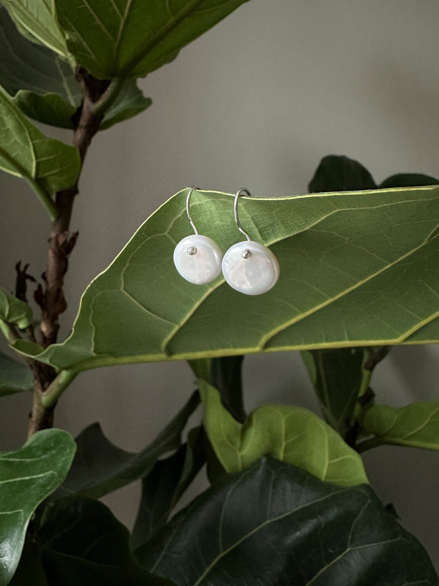 Coin Pearl Earrings