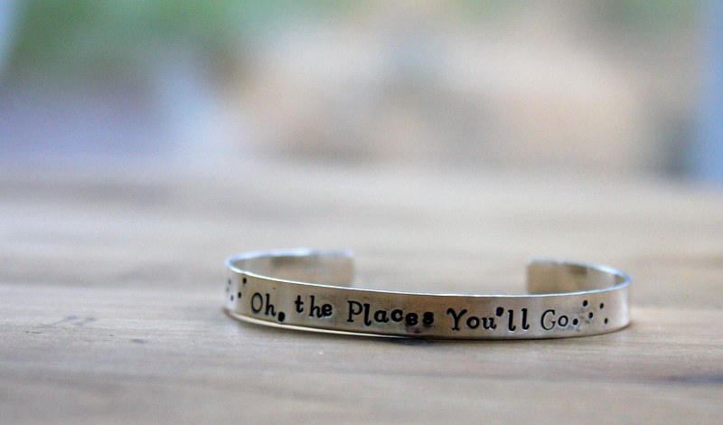 Hand stamped cuff, cuff bracelet, sterling silver cuff, graduation gift, personalized, inspirational, oxidized, everyday jewelry