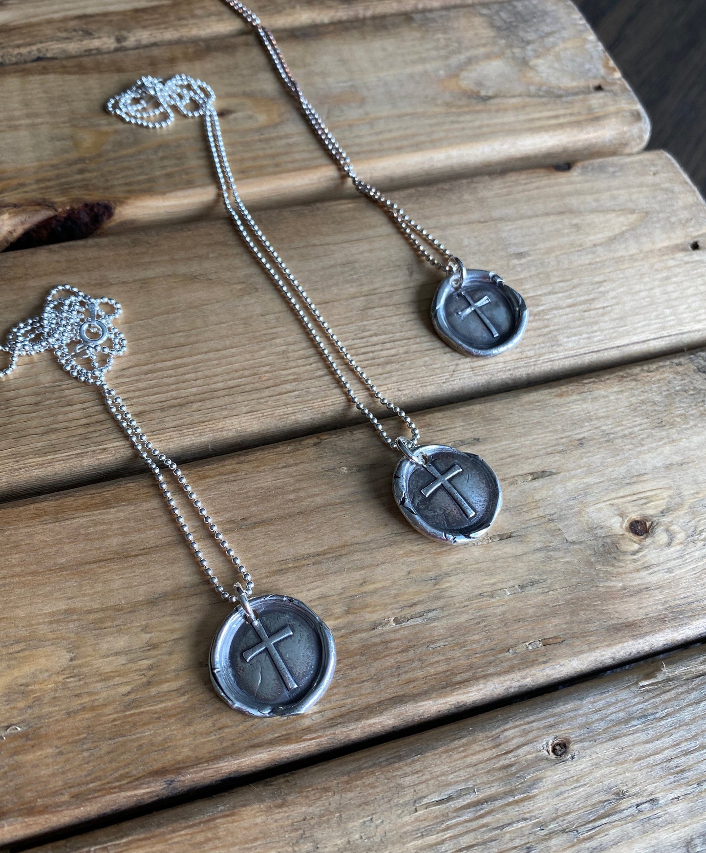 Wax Seal Cross Necklace