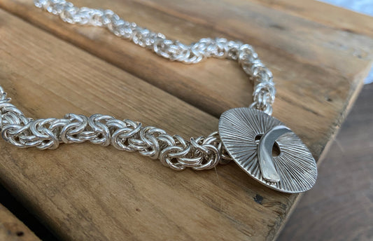 Sterling Silver Byzantine Chain Necklace