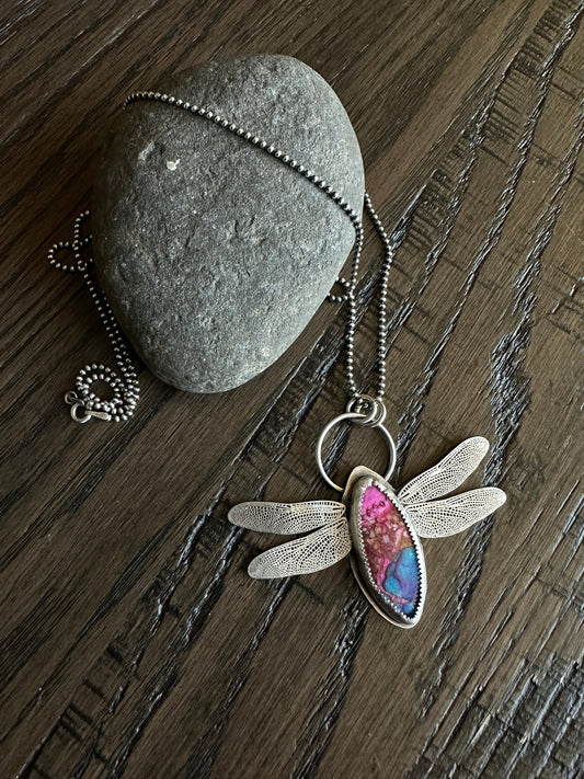 Dahlia Turquoise Dragonfly Necklace